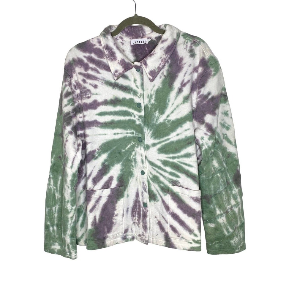 Lacausa Womens Kismet Jacket‎ Size Medium Snap Front In Sugarplum Swirl NWT